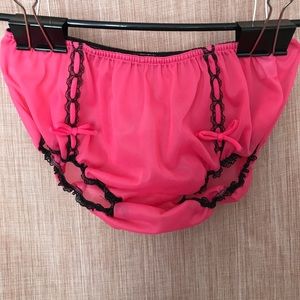 🔸Vintage Boudoir Lingerie Panties HOT PINK 🔸